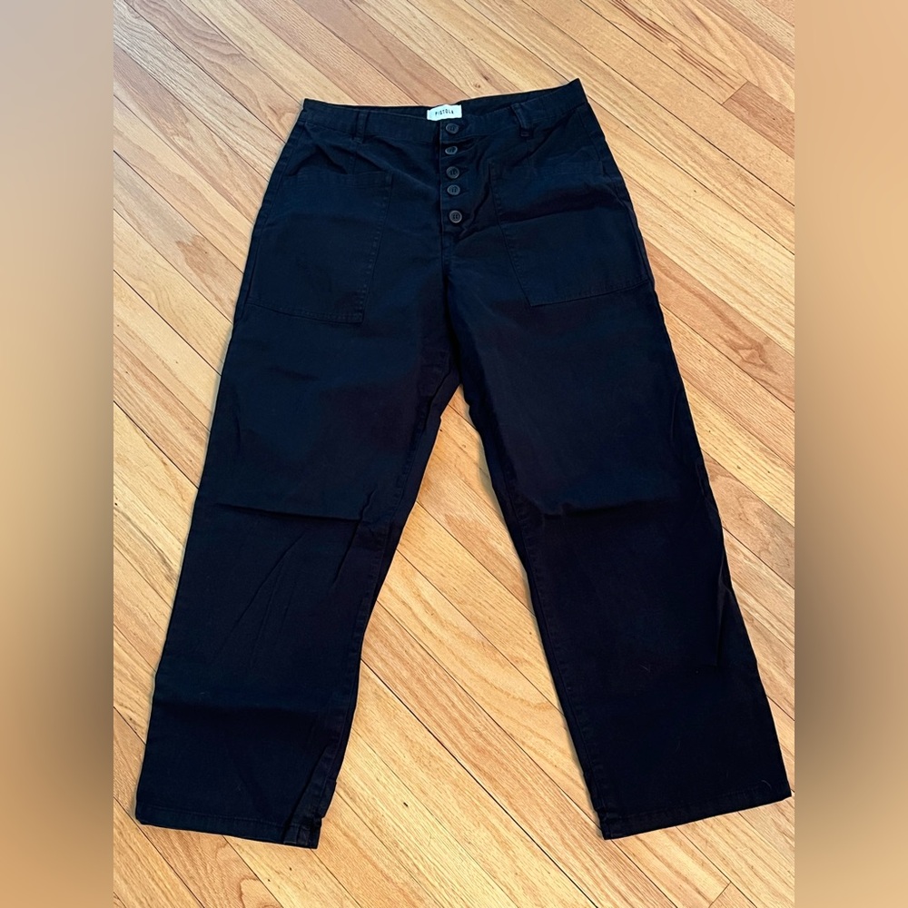 Pistola Black Cotton Button Fly Pants 29